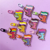 Bisexual Dragon Keychain